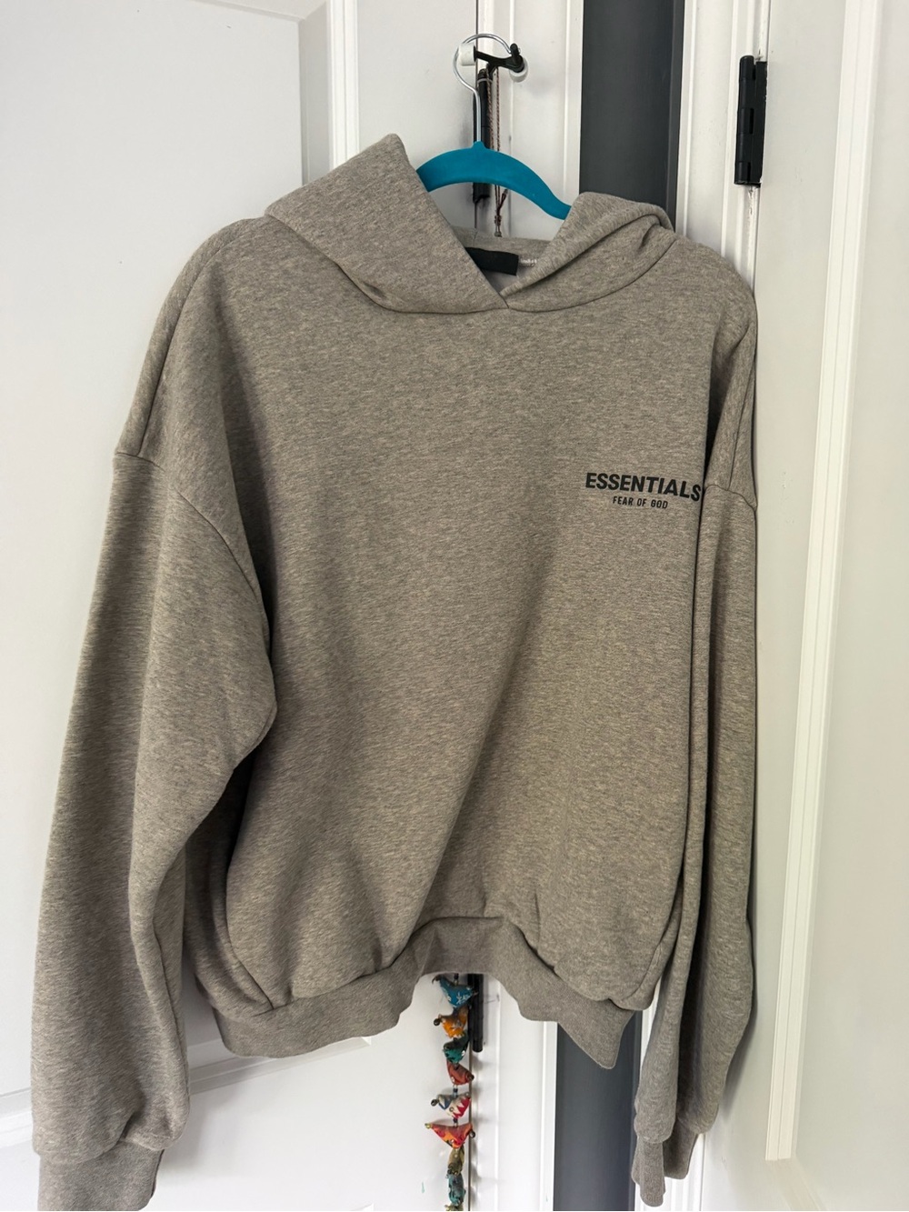 Essentials Men’s Hoodie in Heather Taupe Gray